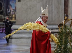 Pope Francis leads the Palm Sunday Holy Mass
