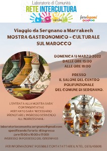 Viaggio da Sergnano a Marrakech MOSTRA GASTRONOMICO – CULTURAL