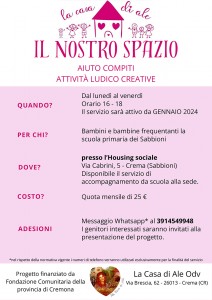 Volantino Spazio Ale